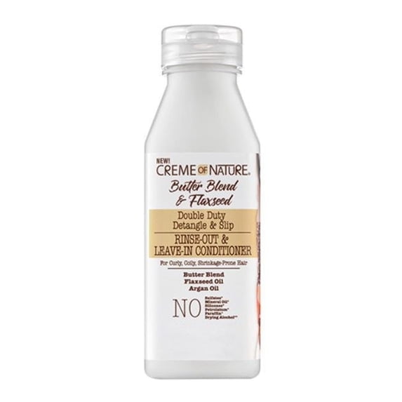 Creme of Nature Butter Blend & Flaxseed Double Duty Detangle & Slip Rinse Out or Leave-In Conditione
