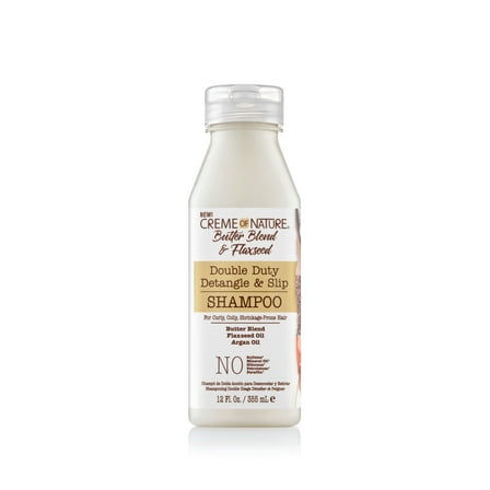 Creme of Nature Butter Blend & Flaxseed Double Duty Detangle & Slip Shampoo 12 oz.