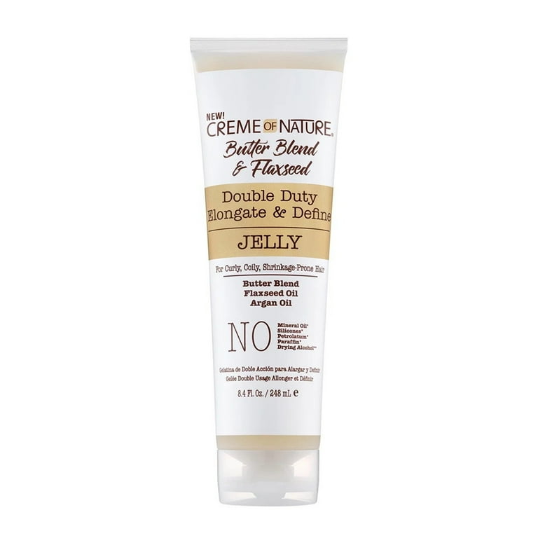 CREME OF NATURE Butter Blend & Flaxseed Double Duty Elongate & Define Jelly (8.4oz) CREME OF NATURE Butter Blend & Flaxseed Double Duty Elongate & Define Jelly (8.4oz)