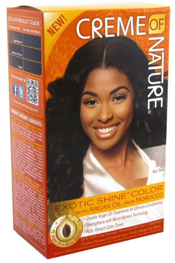 Exotic Shine Color With Argan Oil, Soft Black 3.0, 1 ea