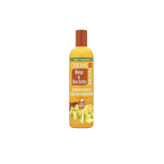 Creme of Nature Leave In Conditioner with Mango & Shea Butter, Ultra Moisturizing for Dry Dehydrated Hair, 12 Fl Oz (Pack of 1)