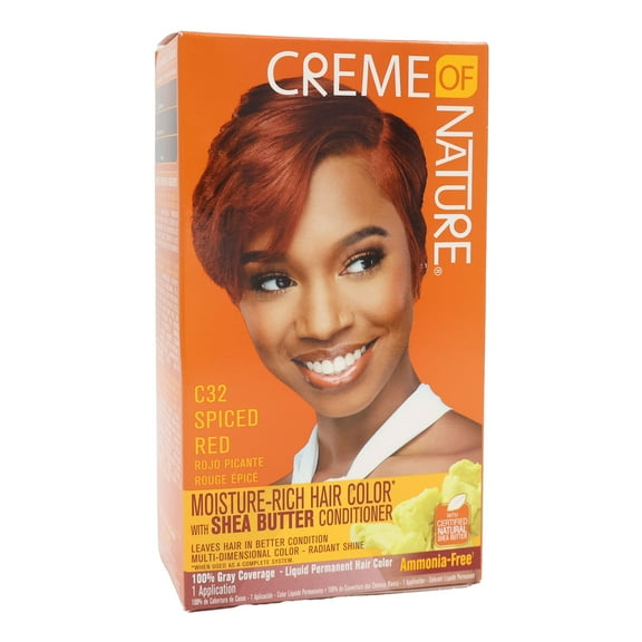 Creme of Nature Moisture Rich Hair Color C32 Spiced Red Kit