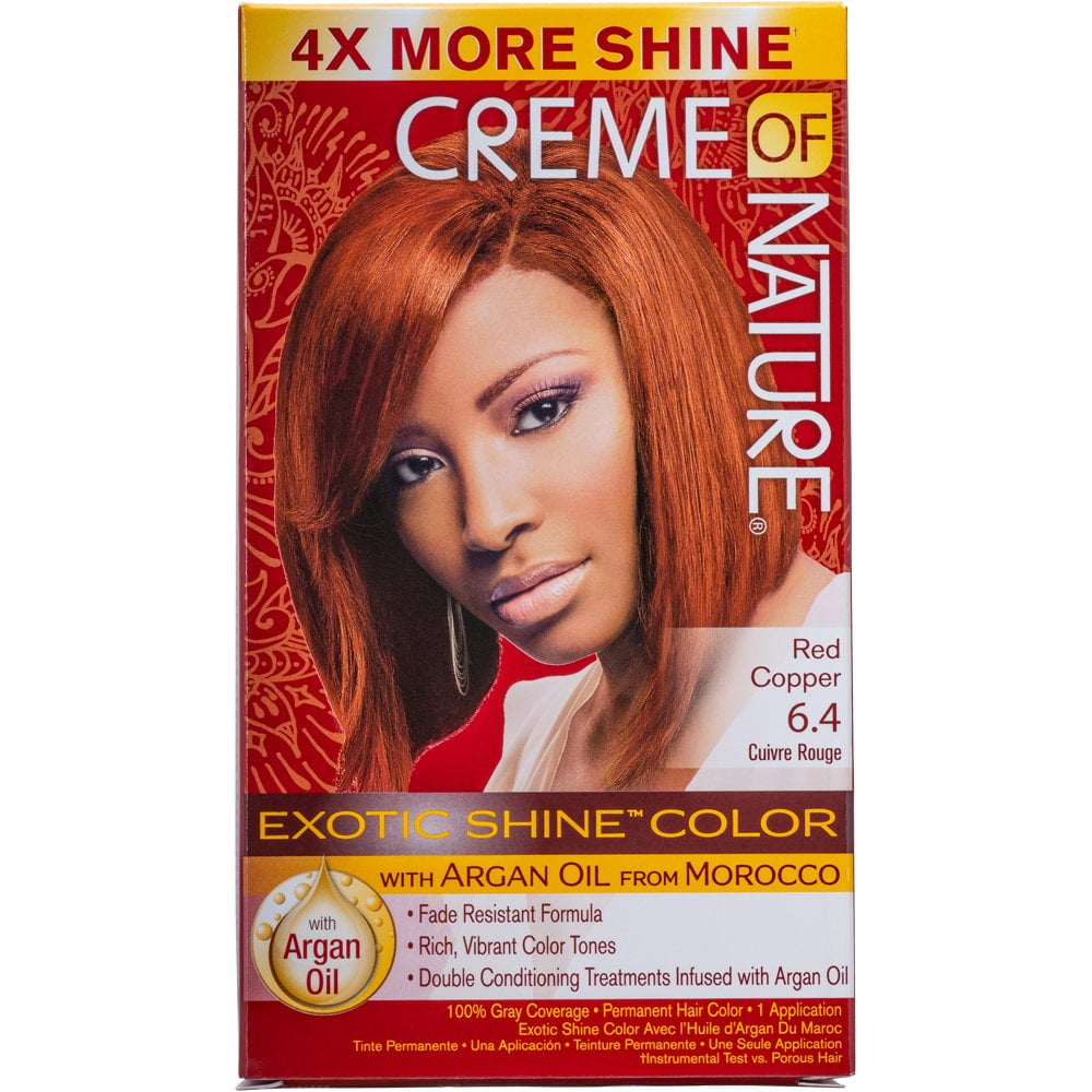 Creme Of Nature Color #6.4 Red Copper Exotic Shine With Argan Oil