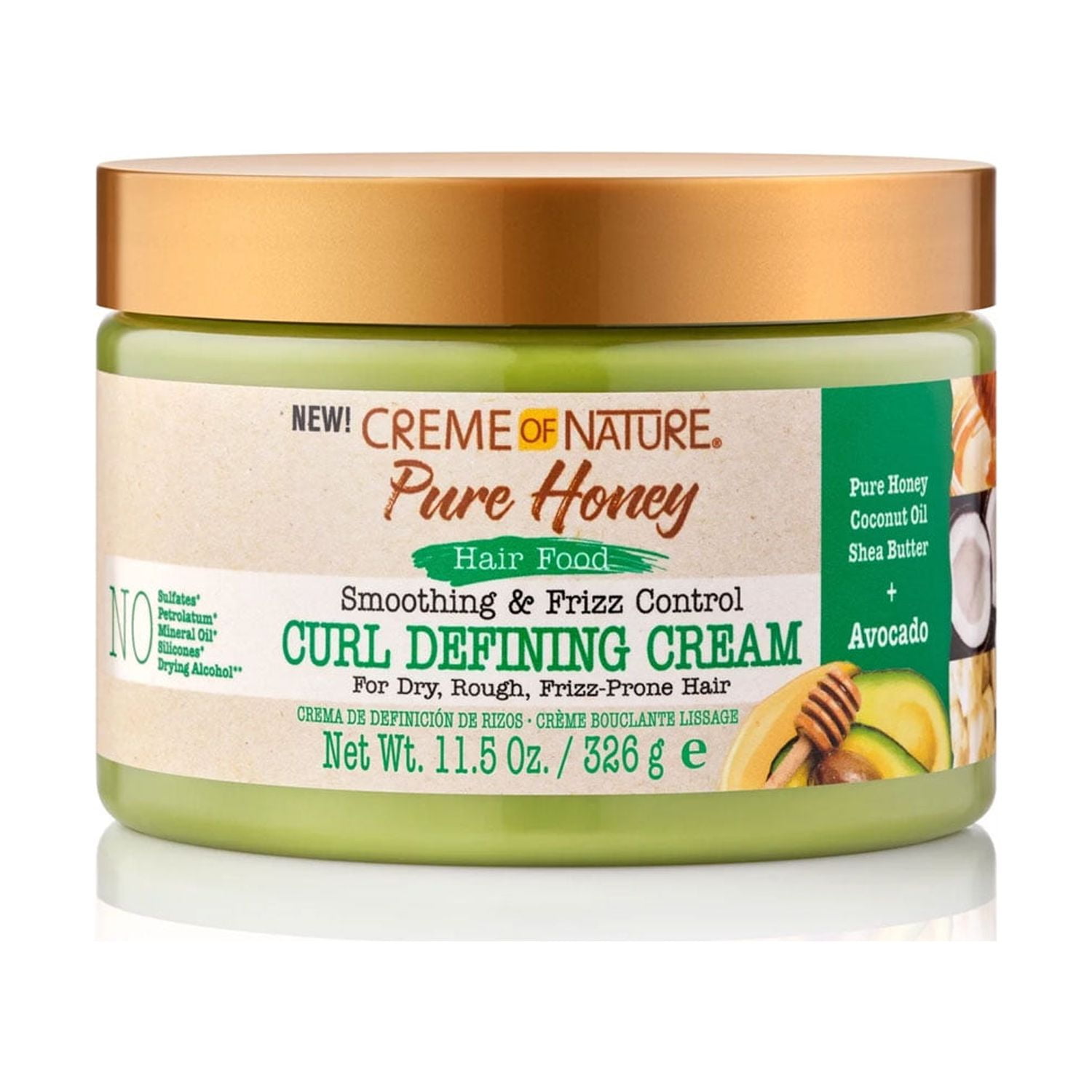Cremeofnature Creme of Nature Pure Honey Hair Food Honey and Avocado Curl Defining Cream, 11.5 Oz., Pack of 6