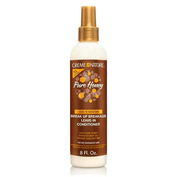 Creme of Nature Pure Honey Leave-In Conditioner with Coconut Oil & Shea Butter, 8 fl oz