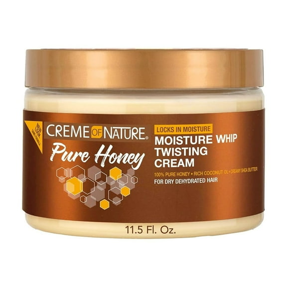 Creme of Nature, Pure Honey Moisture Whip Twisting Cream Jar 11.5 oz (Pack of 2)