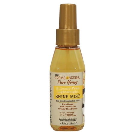 Creme of Nature Pure Honey Silicone-Free Lightweight Shine Mist, 4 Oz.