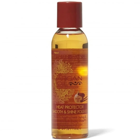 Creme of Nature Smooth & Shine Polisher Heat Protectant Hair Serum with Argan Oil, 4 oz
