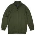 thumbnail image 1 of Cremieux Big and Tall Quarter-Zip Mockneck Softest Jersey Knit Supima Cotton Pullover Sweater (Olive 461, XX-Large Tall), 1 of 2