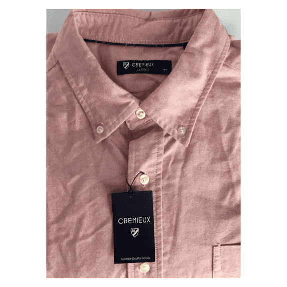 Cremieux Classics 100% Cotton, SS Shirt, Burnt Red, L