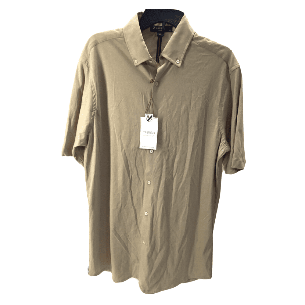 Cremieux Classics Men's Short Sleeves Button Front Shirt, Sand, L - Walmart.com Cremieux Classics Men's Short Sleeves Button Front Shirt, Sand, L - Walmart.com