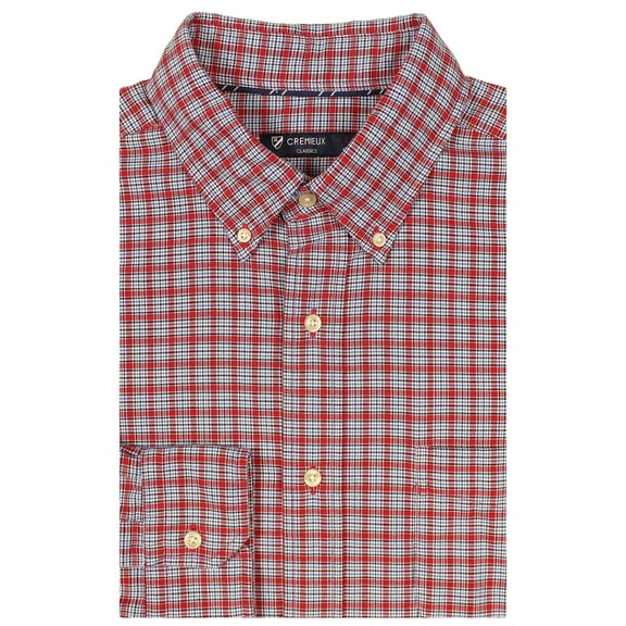 Cremieux Men's Big & Tall Full-Fit Easy-Care Long Sleeve Oxford Shirt with Pocket (Chili Pepper 269, 3X-Large Big, 3XB)