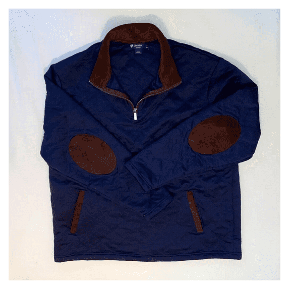 Cremieux Men's Quarter Zip Pullover Men's, Navy, XL