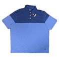 thumbnail image 1 of Cremieux Performance MENS Short-Sleeve Stripe Polo,BLUE / NAVY , L, 1 of 1