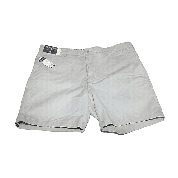 Cremieux Soho Slim Fit Solid Comfort Stretch Chino Shorts, Light Gray, Sz 42