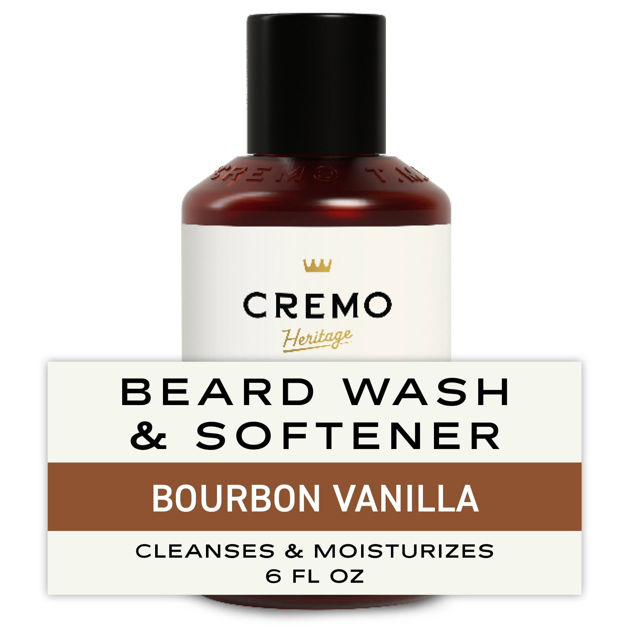 Cremo 2-in-1 Beard & Face Wash, Bourbon Vanilla Scent, 6 fl oz