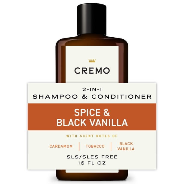 Cremo 2-in-1 Men's Shampoo & Conditioner, Spice & Black Vanilla