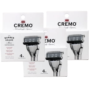 Cremo 5-Blade Barber Grade Mens Razor Cartridge Refills 4 Count - 3 Pack