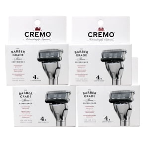 Cremo 5-Blade Barber Grade Mens Razor Cartridge Refills 4 Count - 4 Pack