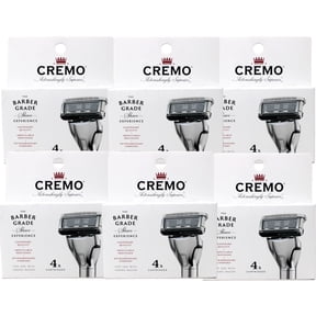 Cremo 5-Blade Barber Grade Mens Razor Cartridge Refills 4 Count - 6 Pack