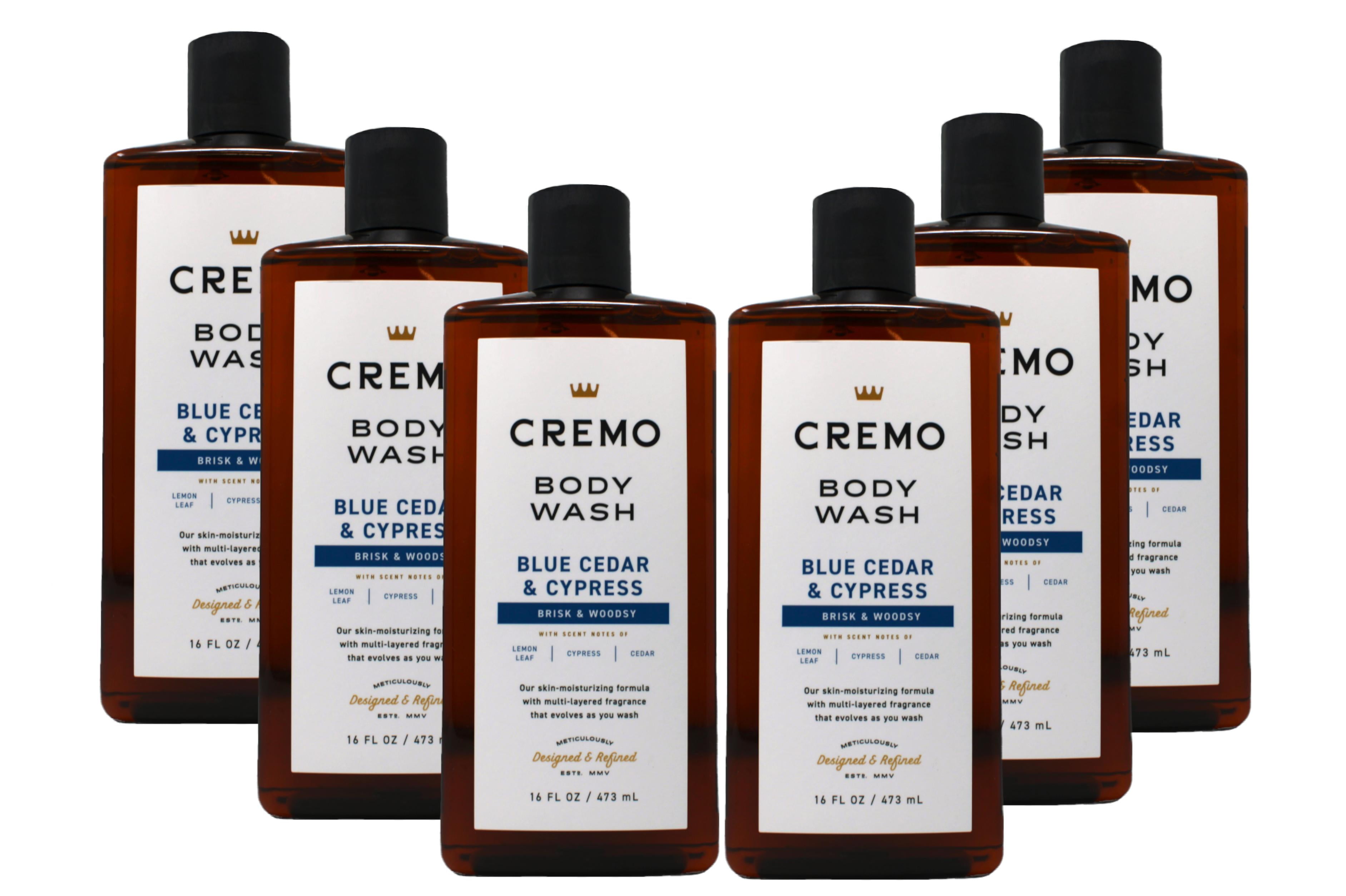 Cremo All Season Body Wash No. 4, Blue Cedar & Cypress, 16 Fl. Oz. - Pack of 6