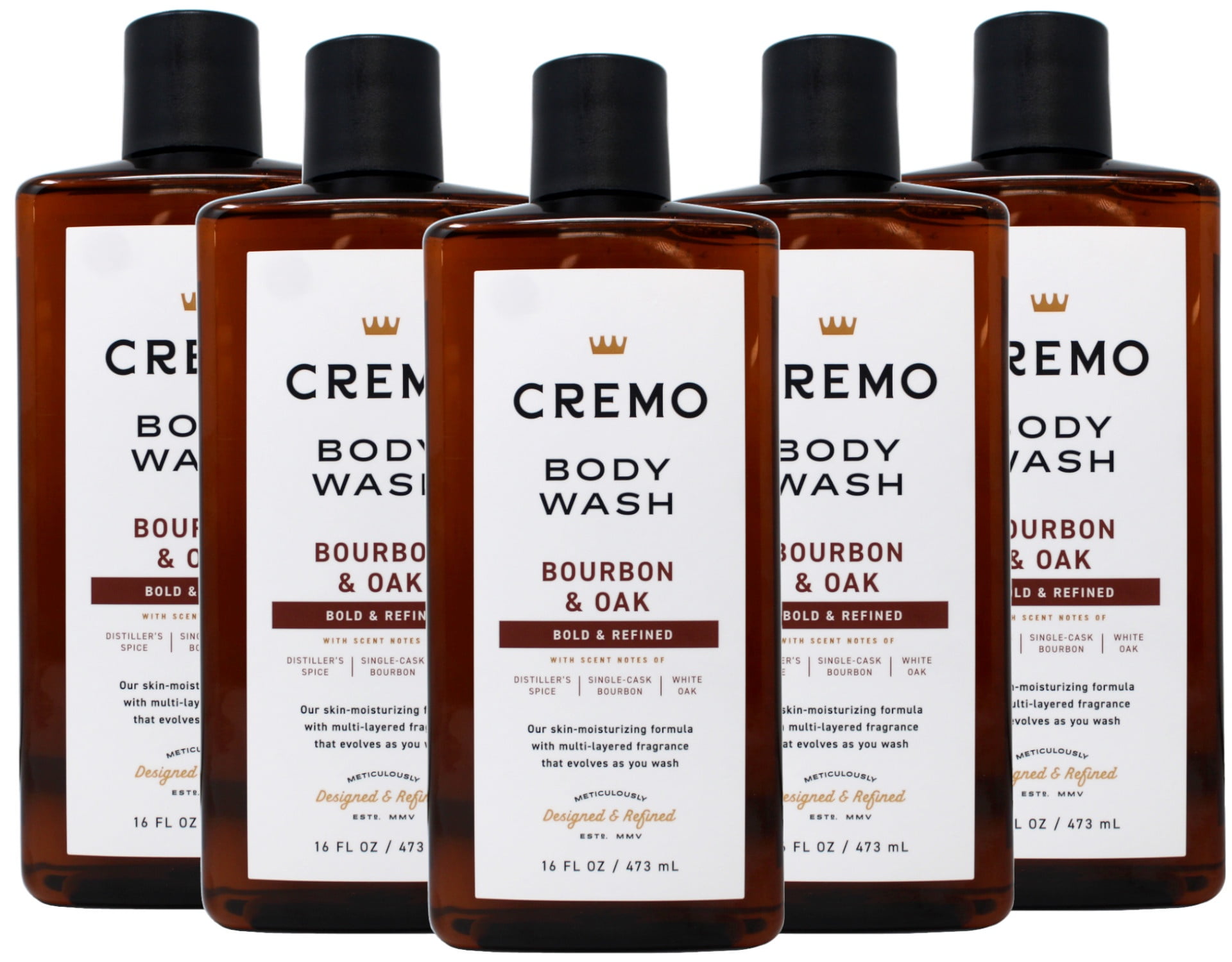 Cremo All Season Body Wash No. 8, Bourbon & Oak - 16 Fl. Oz. - Pack of 5