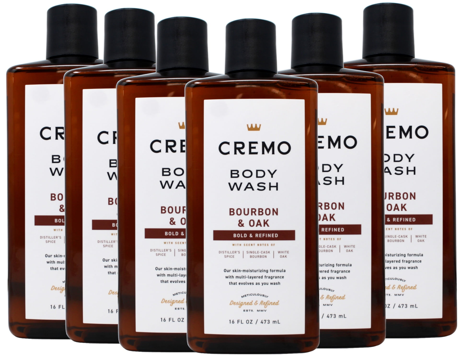 Cremo All Season Body Wash No. 8, Bourbon & Oak - 16 Fl. Oz. - Pack of 6