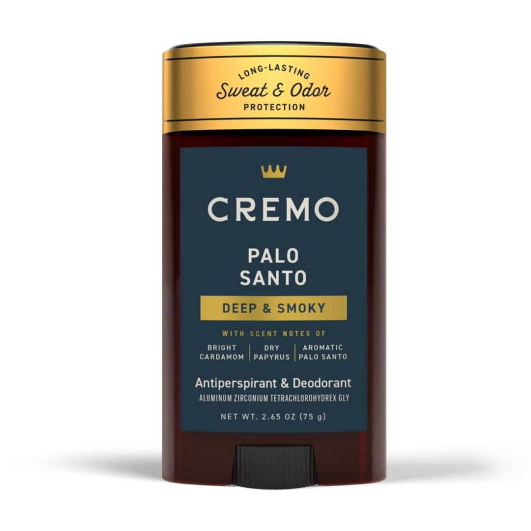 Cremo Palo Santo Antiperspirant & Deodorant for Men, 48-hour Sweat and Odor Protection, 2.65oz
