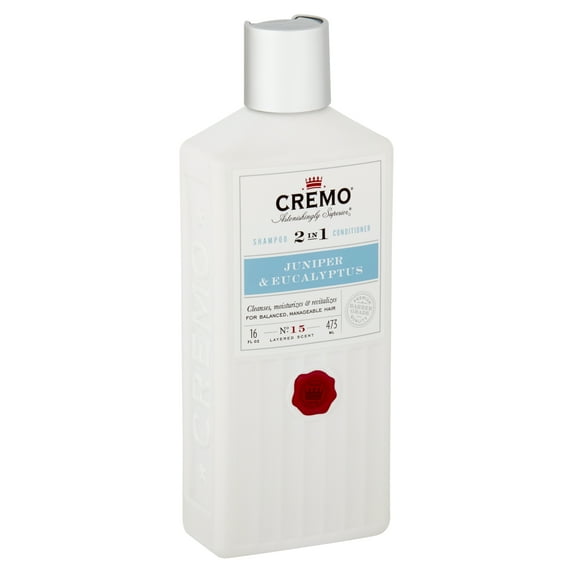 Cremo Astonishingly Superior Juniper & Eucalyptus 2 in 1 Shampoo and Conditioner, 16 fl oz