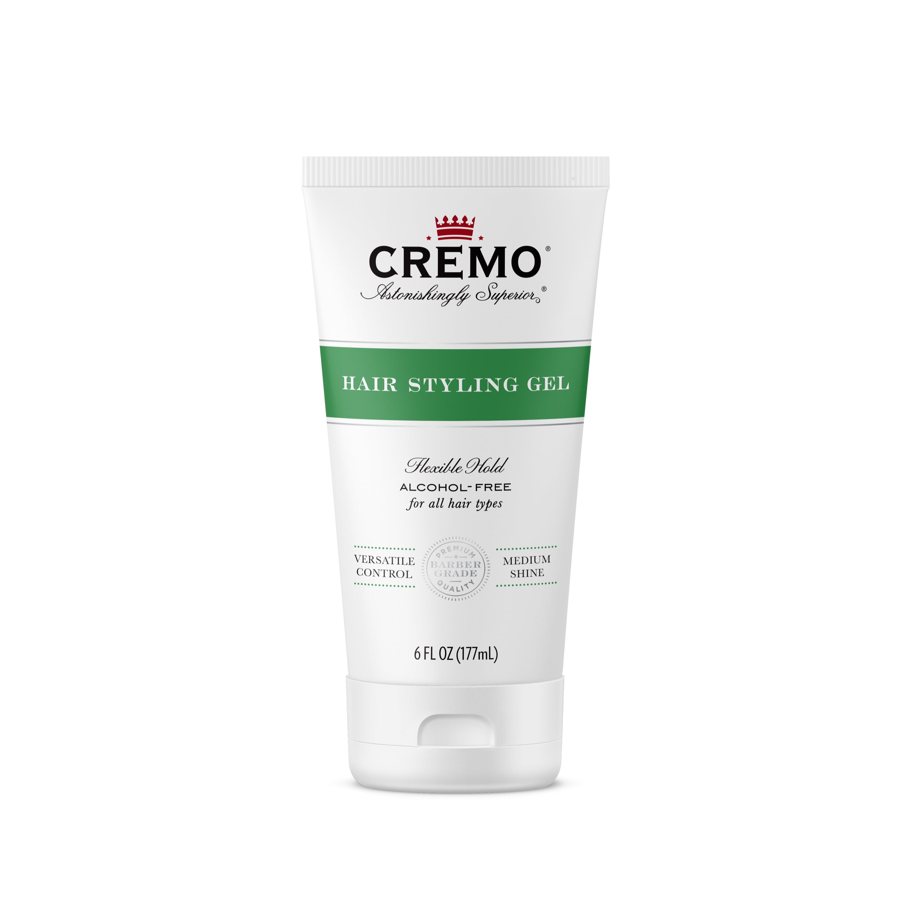 Cremo Barber Grade Hair Styling Gel, Medium Hold 6oz