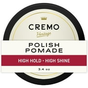 Cremo Barber Grade Hair Styling Pomade for Men, High Hold, High Shine 3.4oz