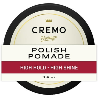 Cremo Barber Grade Hair Styling Pomade for Men, High Hold, High Shine 3.4oz