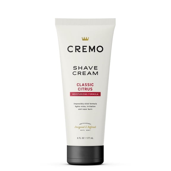 Cremo Shave Cream Classic Citrus Moisturizing Formula, Helps Fight Nicks Irritation and Razor Burn, 6 fl oz / 177 mL