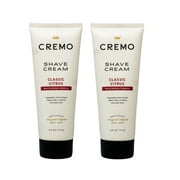 Cremo Barber Grade Original Shave Cream, Astonishingly Superior Ultra-Slick Shaving Cream Fights Nicks, Cuts and Razor Burn, 6 Oz 2-Pack