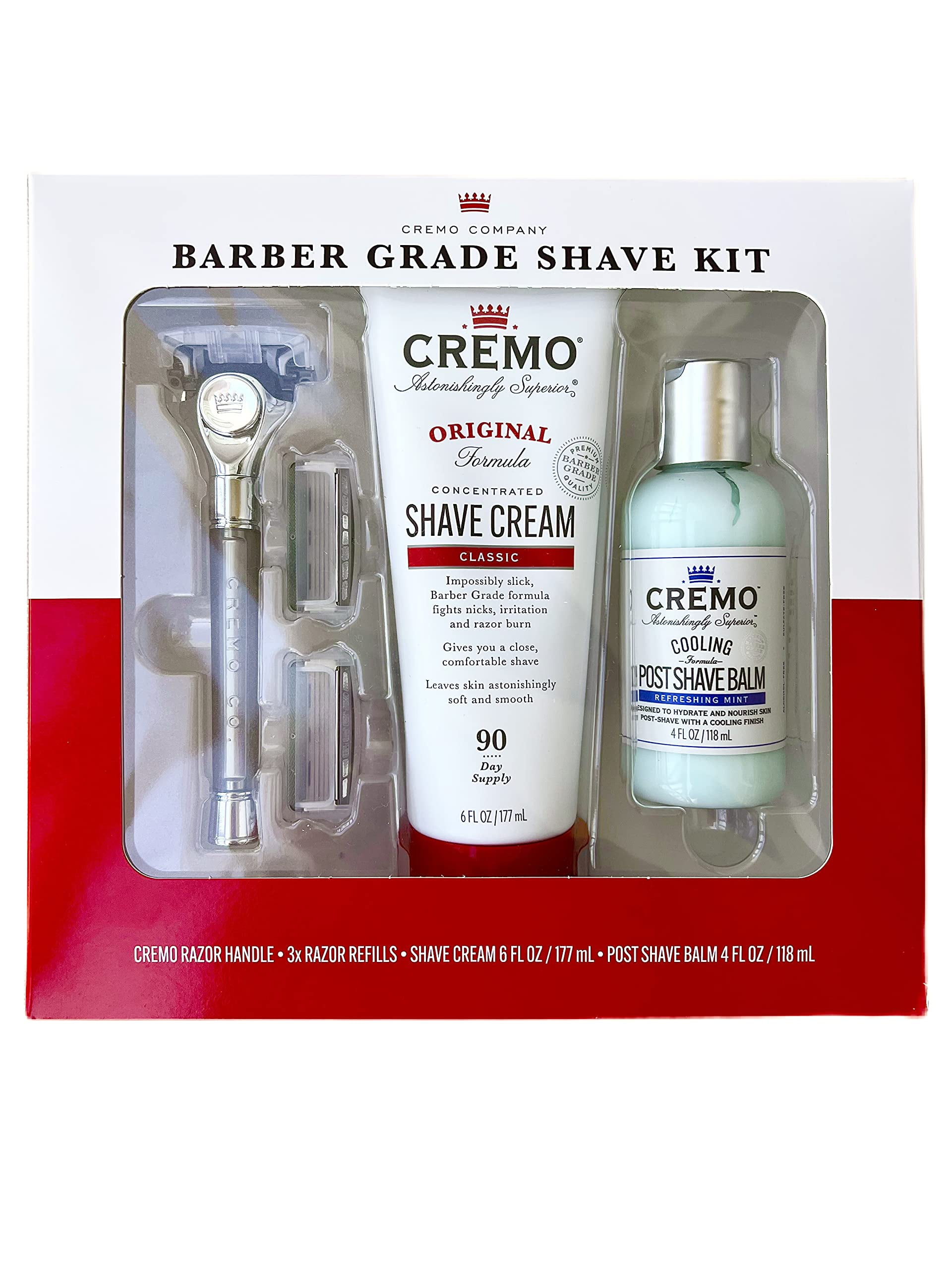 Cremo Barber Grade Shave Kit White.