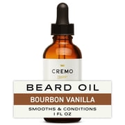 Cremo Beard Oil, Bourbon Vanilla Scent, 1 Fl Oz, Moisturizes & Softens Beards
