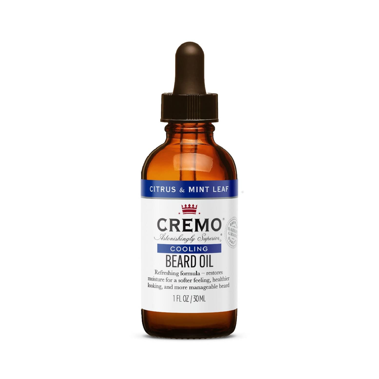 Cremo Beard Oil, Cooling Citrus & Mint Leaf, 1 fl oz - Restore Natural Moisture and Soften Your Beard To Help Relieve Beard Itch kk15 kk15