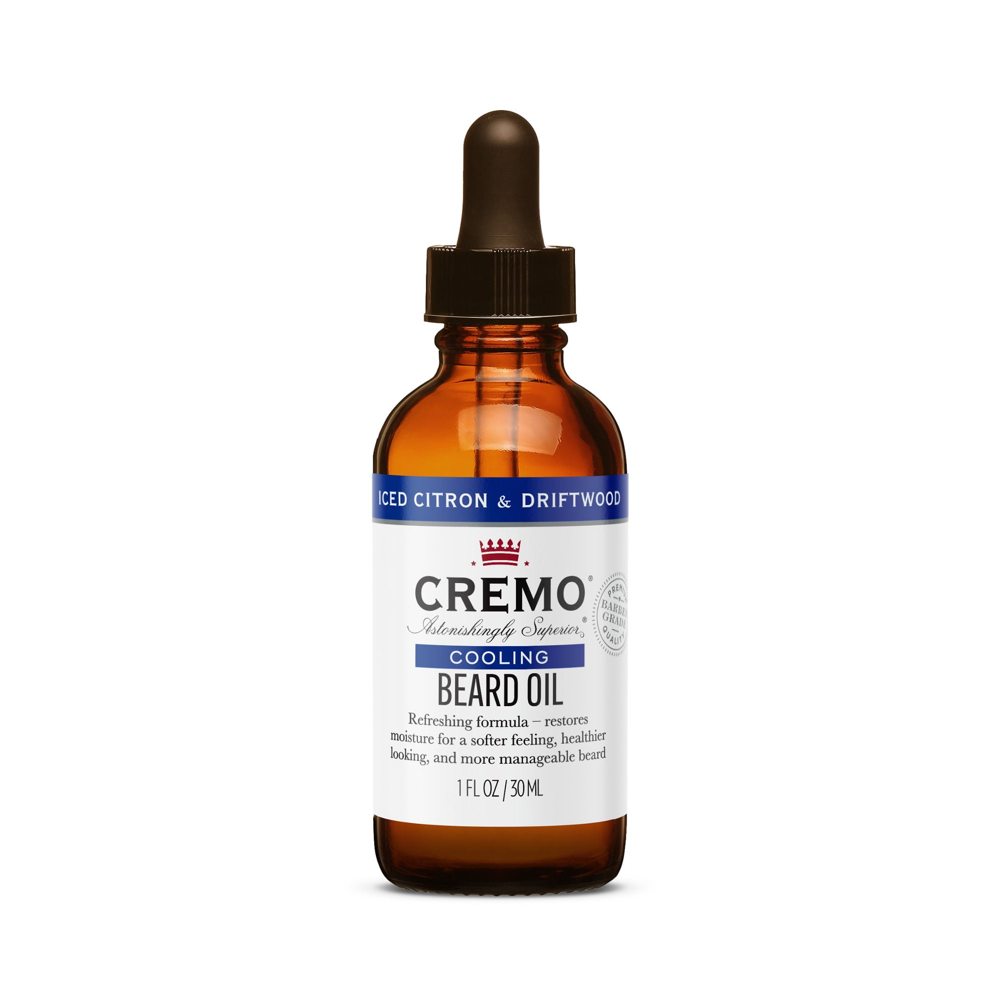 Cremo Beard Oil, Cooling, Unscented, All Hair Types, 1 oz