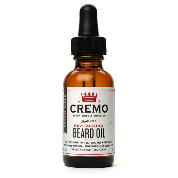 Cremo Beard Oil, Revitalizing Cedar Forest, 1 fl oz - Restore Natural Moisture and Soften Your Beard To Help Relieve Beard Itch kk15 kk15