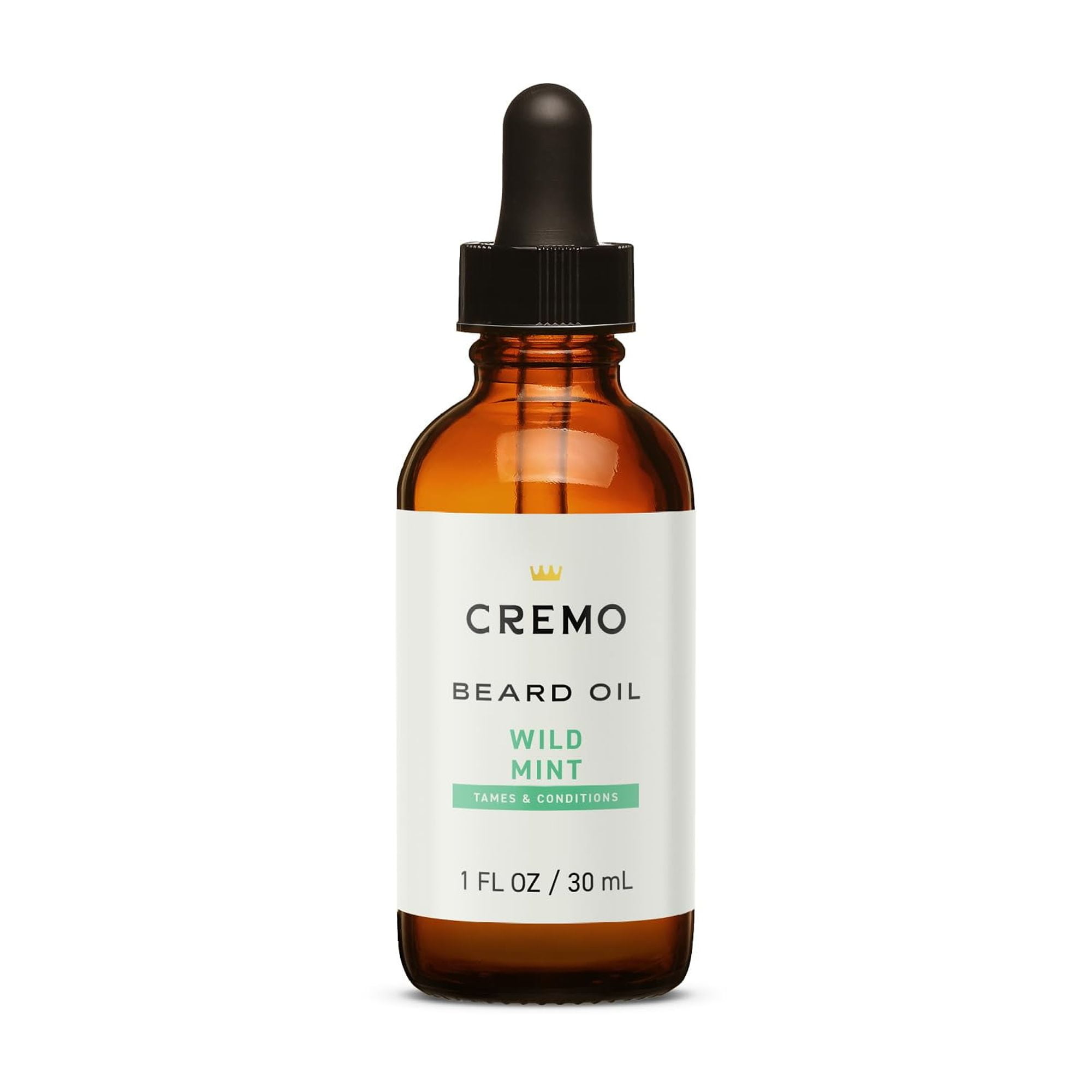 Cremo Beard Oil, Revitalizing Wild Mint, 1 fl oz - Restore Natural Moisture and Soften Your Beard To Help Relieve Beard Itch