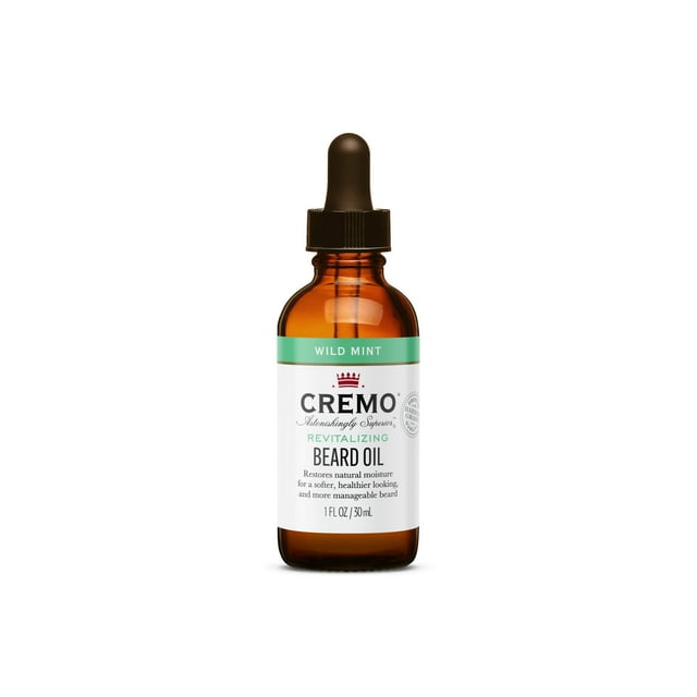 Cremo Beard Oil, Wild Mint Scent, Moisturizing, All Hair Types, 1 fl oz