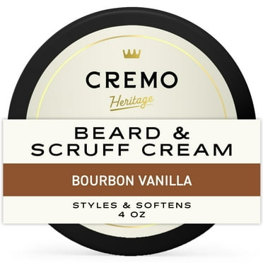 Cremo Beard & Scruff Cream, Bourbon Vanilla Scent, Moisturize & Condition Facial Hair