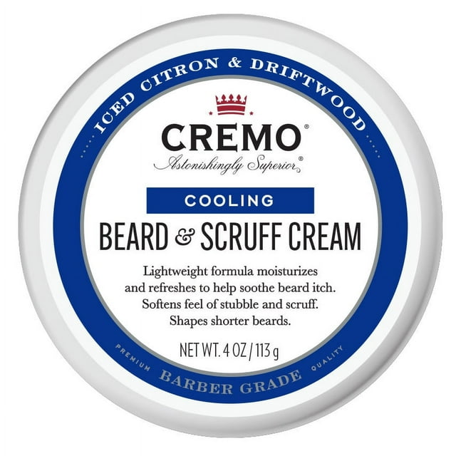 Cremo Beard Scruff Cream Cooling Softener Oil For Growth 4 Oz