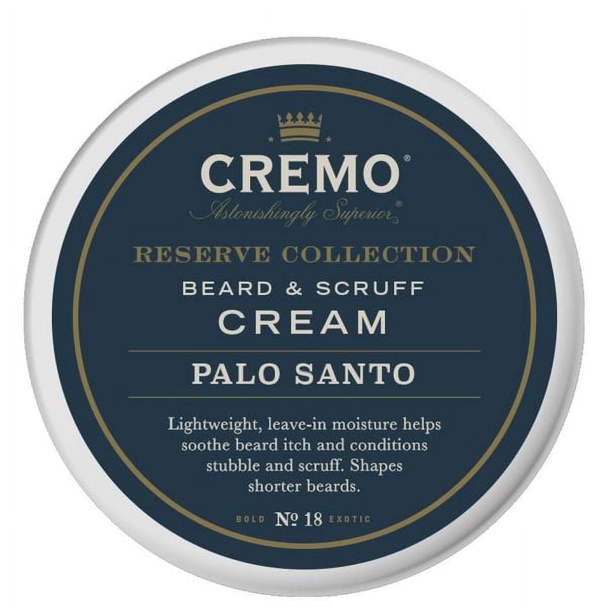 Cremo Beard & Scruff Cream, Palo Santo, 4oz, 3 Pack