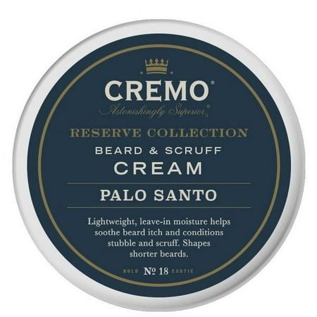 Cremo Beard & Scruff Cream, Palo Santo, 4oz, 6 Pack