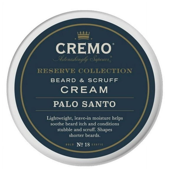 Cremo Beard & Scruff Cream, Palo Santo, 4oz, 6 Pack