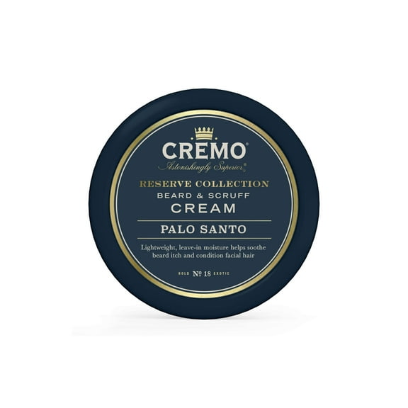 Cremo Beard & Scruff Cream, Palo Santo (Reserve Collection), 4 Oz - Soothe Beard Itch, Condition And Offer Light-Hold Styling For Stubble And Scruff (Product Packaging May Vary).