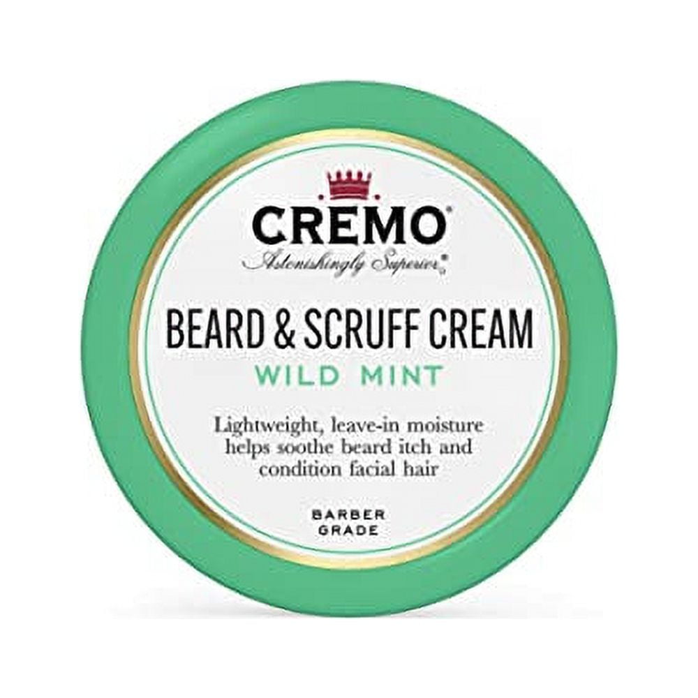Cremo Beard & Scruff .. Cream, Wild Mint, 4 .. oz - Soothe Beard .. Itch, Condition and Offer .. Light-Hold Styling for Stubble .. and Scruff (Product Packaging .. May Vary)