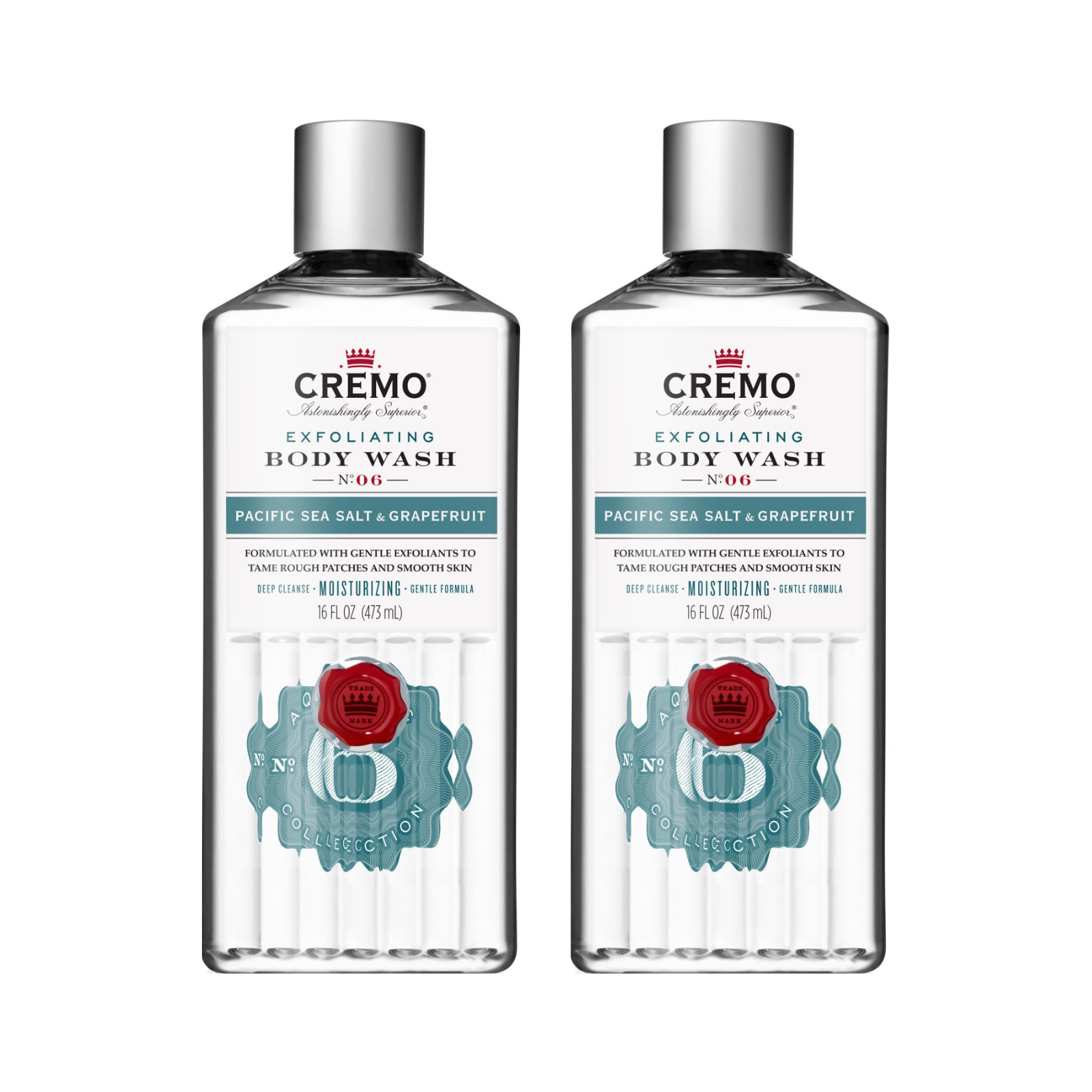 Cremo Rabbit Multipack Cremo Body Wash,Pacific Sea Salt & Grapefruit, All Season Formula, 16 ...