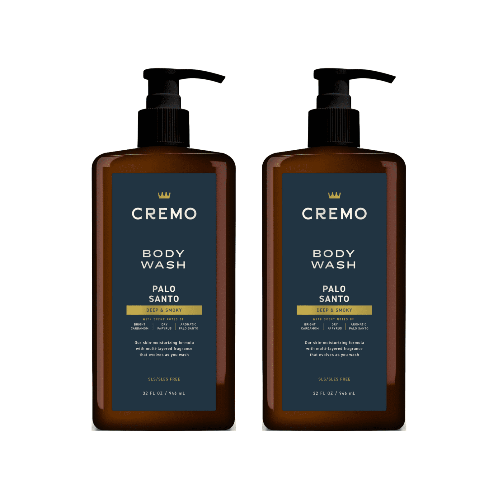 Cremo Body Wash, Palo Santo, 32oz (Pack of 2)